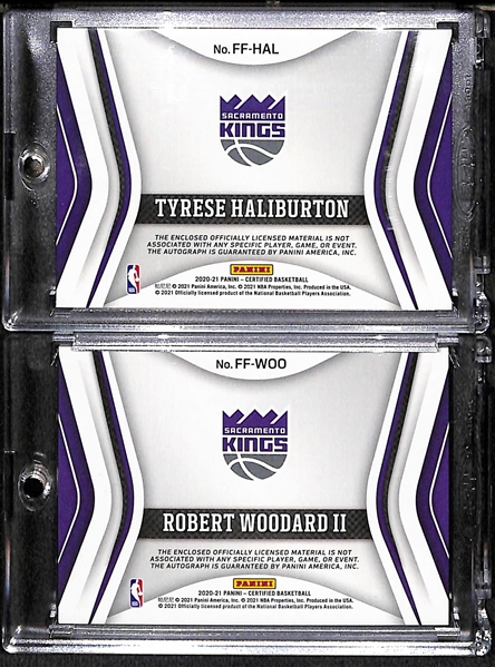 2020-21 Panini Certified Basketball Rookie Jersey Lot - Tyrese Haliburton #50/99& Robert Woodard II 