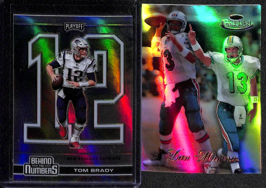 Over (65) Sports Cards (Most Football) Inc. Inserts, Short Prints, Stars, Rookies - Inc. Burrow, Mahomes, Brady, Marino, +