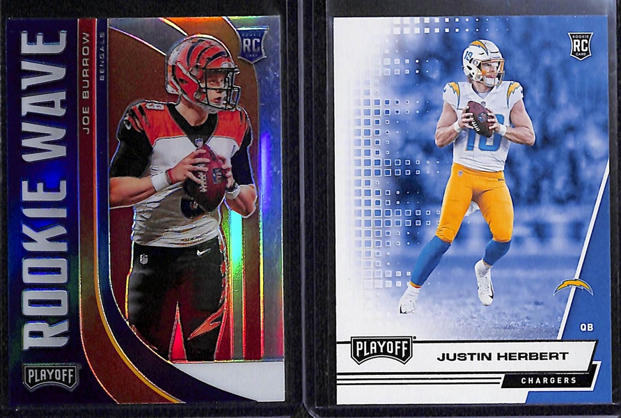 Over 80 Football Rookie Cards (Most 2019-2020) w. Joe Burrow, Justin Herbert, Chase Young, Dobbins, Lock, J. Jefferson, J. Love, +