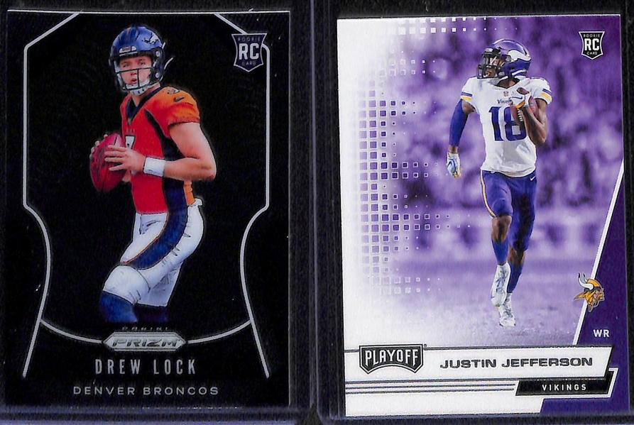 Over 80 Football Rookie Cards (Most 2019-2020) w. Joe Burrow, Justin Herbert, Chase Young, Dobbins, Lock, J. Jefferson, J. Love, +
