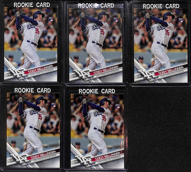 Lot of (5) 2017 Topps Update Cody Bellinger #US50 Rookie Cards