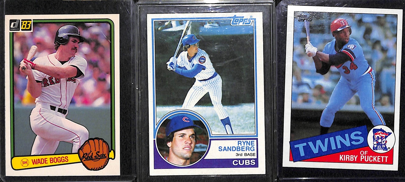 Lot of (18) 1980s Star & HOF Rookies Inc. Mattingly, Gwynn, Ripken, Boggs, Sandberg
