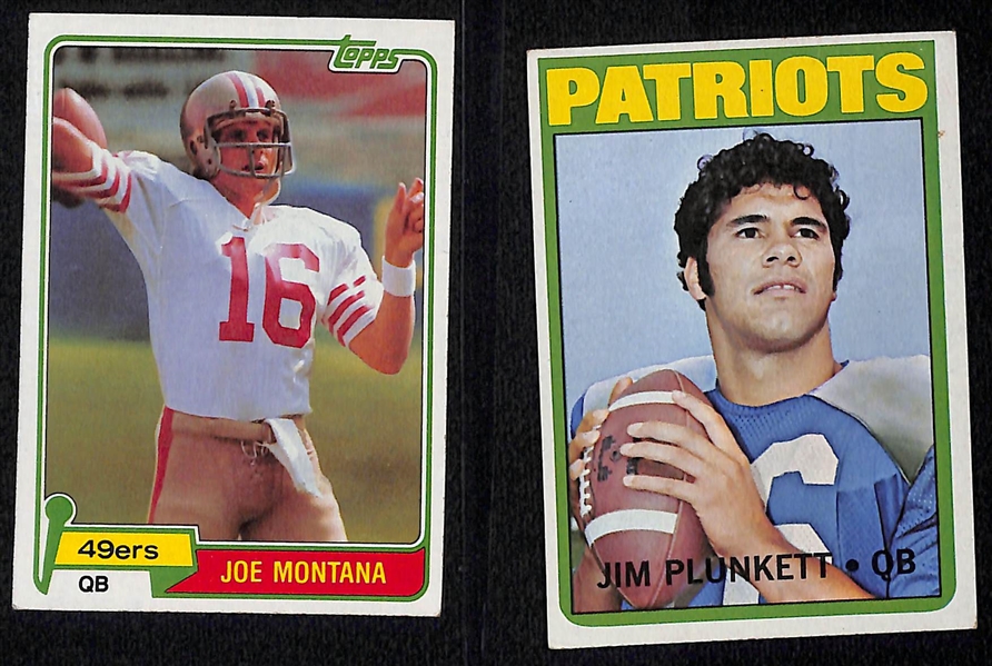 Lot of (10) Football Rookies including Joe Montana, Plunkett, Dorsett, Archie Manning