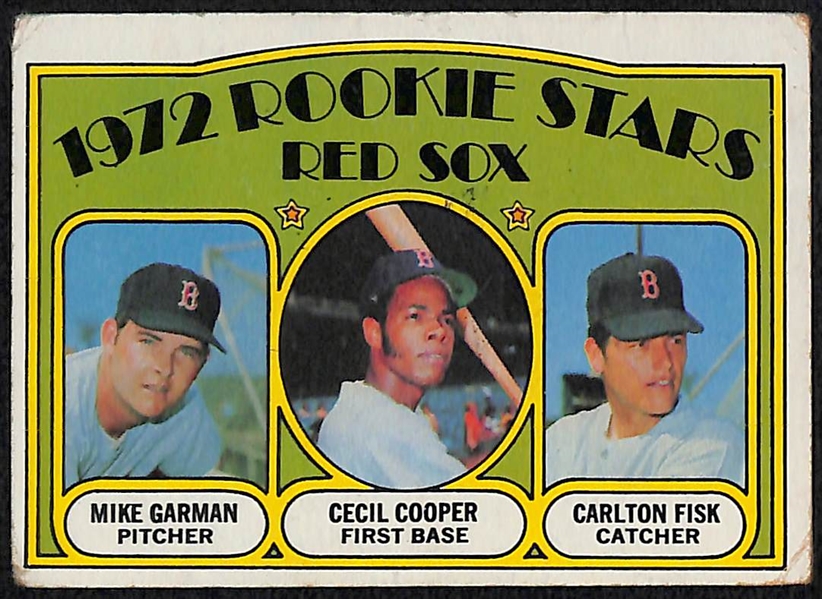 Lot of (20) 1970s Stars and Rookies Including Fisk Rookie, Hank Aaron, Nolan Ryan, George Brett
