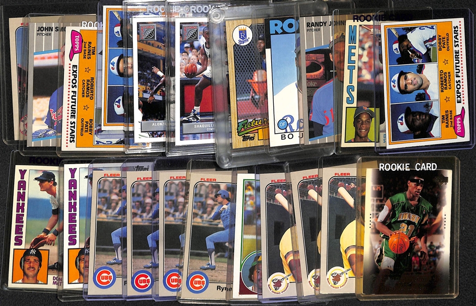 (22) Baseball and Basketball Rookie Stars Including Lebron James, Tony Gwynn, Mattingly, (4) R. Sandberg