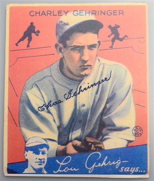 Lot of (2) Signed Items - Ken Griffey Jr. Signed Wheaties Box (JSA COA) and Charley Gehringer 8.5x11 Image