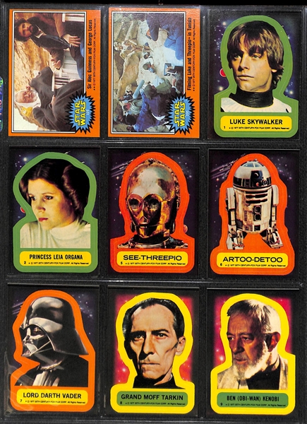 Lot of 570+ Topps Star Wars/Empire Strikes Back/Return of the Jedi Cards & Stickers from 1977-1983