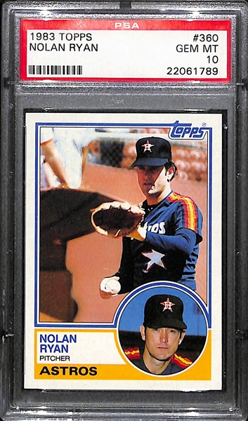 GEM MINT 1983 Topps Nolan Ryan #360 Graded PSA 10!