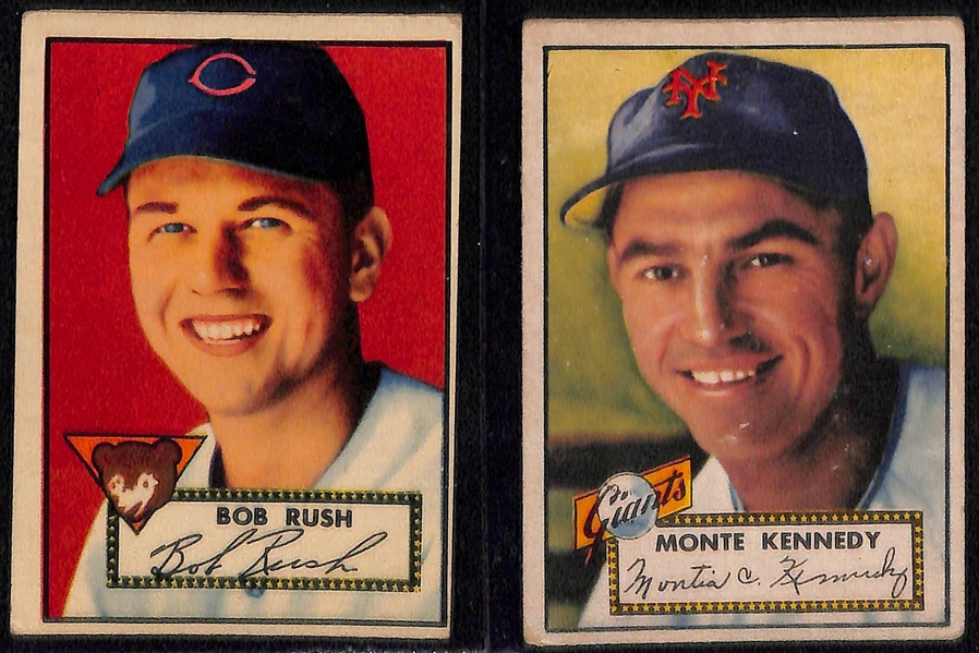 Lot of (17) 1952 Topps Baseball Cards w. Bob Feller