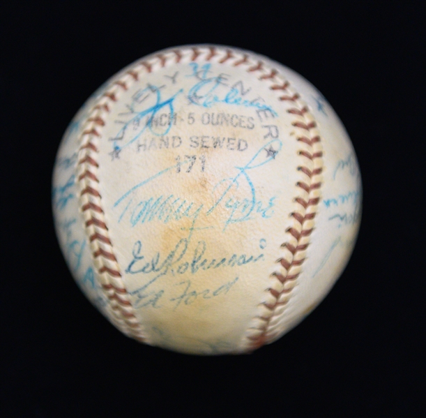 1955 Yankees (AL Champs) Team Signed Official Spalding Baseball - 25 Signatures w. Mantle, Berra, Ford, Rizzuto, Howard, + (JSA LOA)