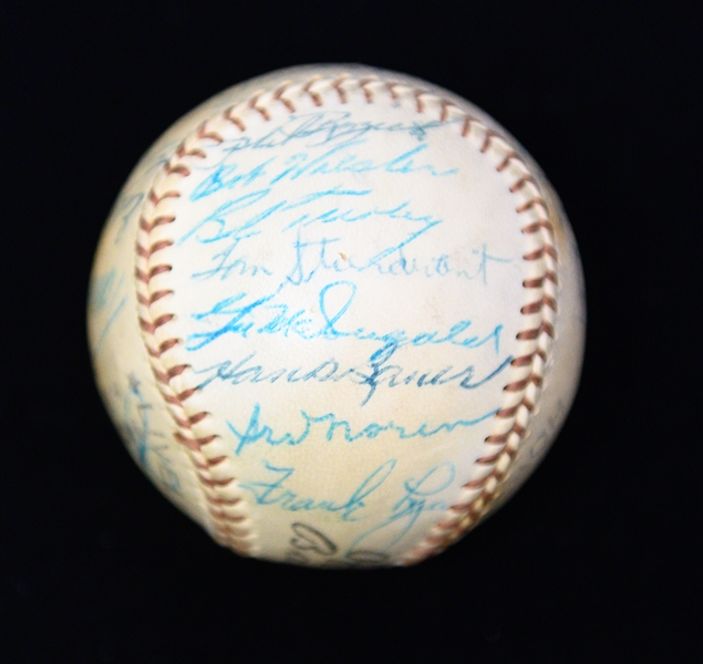 1955 Yankees (AL Champs) Team Signed Official Spalding Baseball - 25 Signatures w. Mantle, Berra, Ford, Rizzuto, Howard, + (JSA LOA)