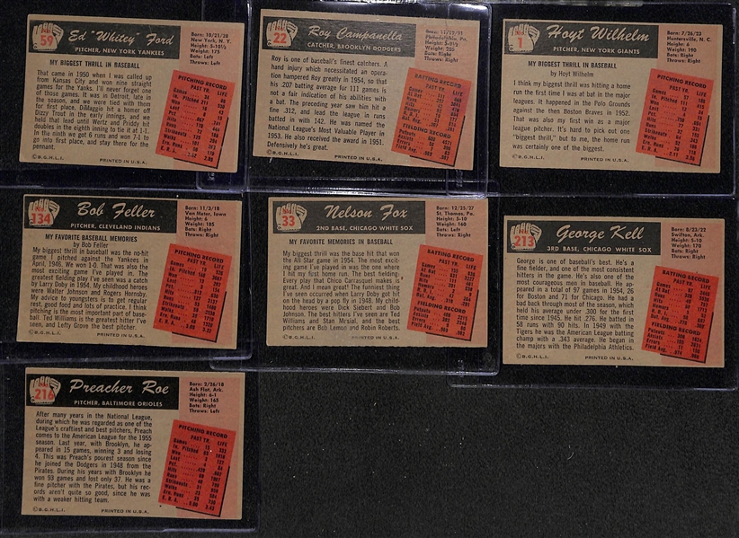 Lot of (130) 1955 Bowman Baseball Cards w. Whitey Ford