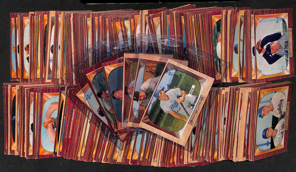 Lot of (250+) 1955 Bowman Baseball Cards w. PeeWee Reese
