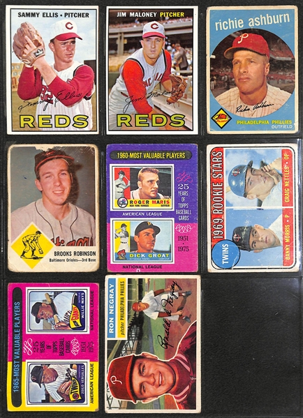 Lot of (100+) Assorted Baseball Star Cards from 1950s-1960s w. 1962 Post Mickey Mantle