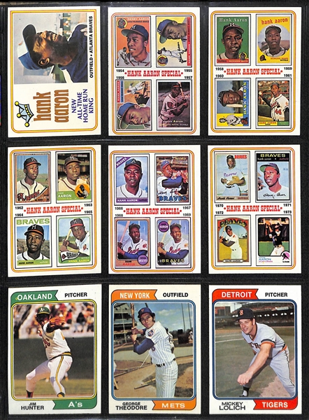 1974 Topps Baseball Card Complete Set (All 660 Cards!) w. 44 Card Traded Set