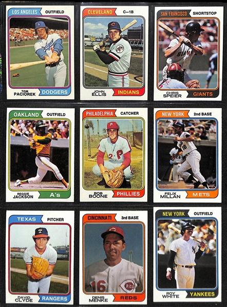 1974 Topps Baseball Card Complete Set (All 660 Cards!) w. 44 Card Traded Set