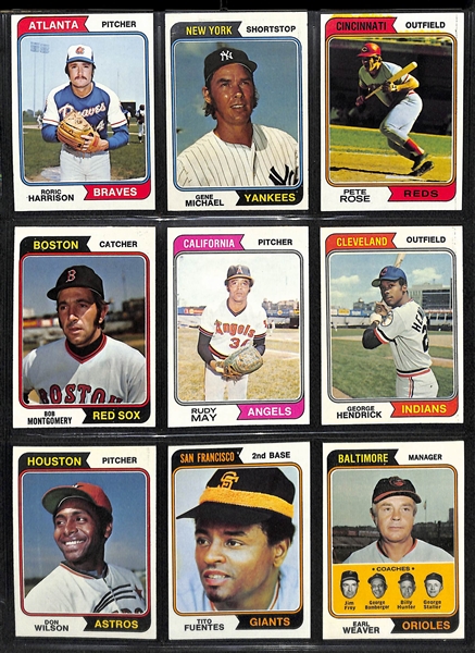 1974 Topps Baseball Card Complete Set (All 660 Cards!) w. 44 Card Traded Set