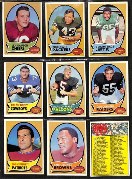 1970 Topps Football Complete Set - All 263 Cards