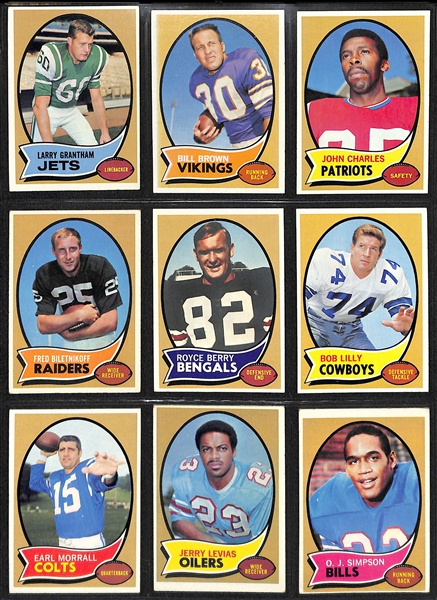 1970 Topps Football Complete Set - All 263 Cards
