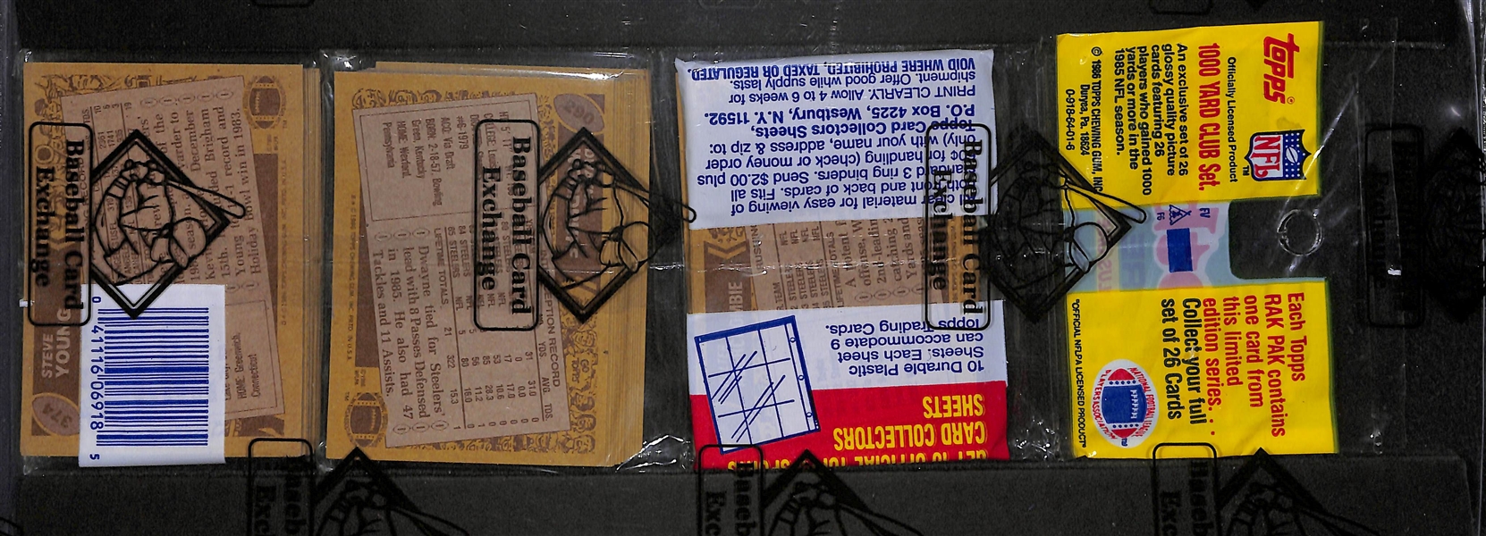  1986 Topps Football Unopened Rack Pack - Steve Young on Back of One Pack - BBCE Sealed - Jerry Rice Rookie Year