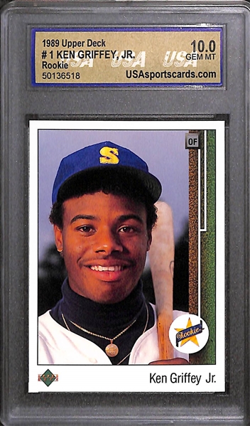 (2) Sports Card Lot w/1989 Upper Deck Ken Griffey Jr. RC and 2010 Danica Patrick Autograph