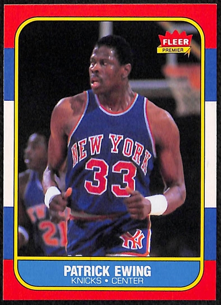 Lot of (3) 1986-87 Fleer Basketball Rookie Cards w/ Malone, Ewing, and Barkley 