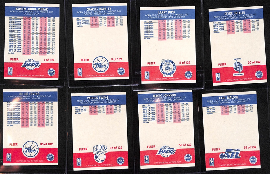 Pack-Fresh 1987-88 Fleer Basketball Set - Missing Michael Jordan Card (131 of 132 Cards)
