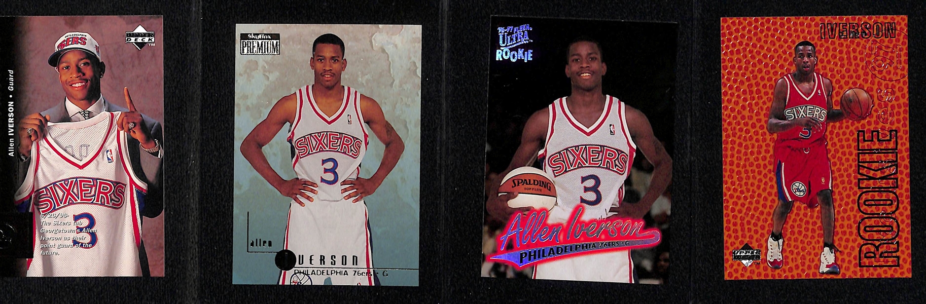 (24) Allen Iverson Rookie Cards and (4) 2nd Year Cards Inc, Rookies From Upper Deck, Fleer, and Topps Products