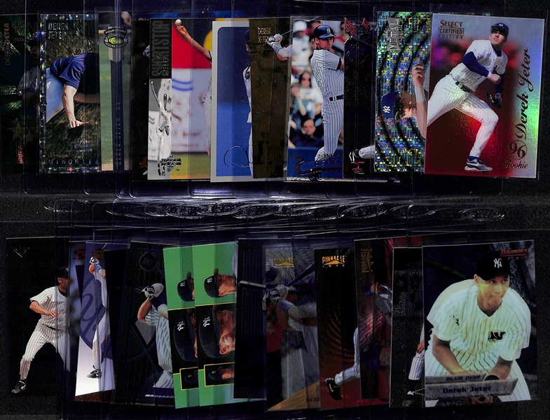 (25) Derek Jeter Cards - Mostly Insert & Early Career Cards w. Many Short Print Cards