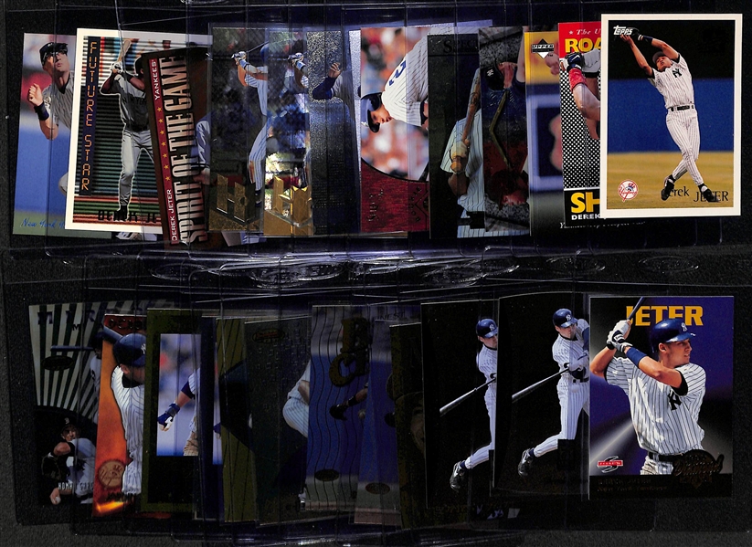 (25) Derek Jeter Cards - Mostly Insert & Early Career Cards w. Many Short Print Cards