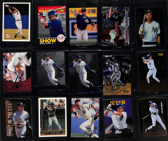 (25) Derek Jeter Cards - Mostly Insert & Early Career Cards w. Many Short Print Cards