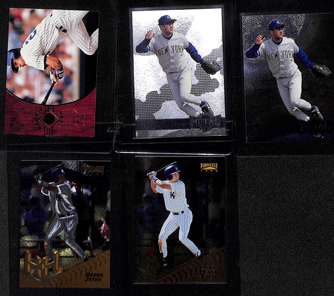 (25) Derek Jeter Cards - Mostly Insert & Early Career Cards w. Many Short Print Cards
