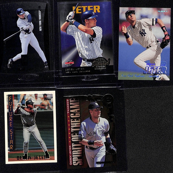 (25) Derek Jeter Cards - Mostly Insert & Early Career Cards w. Many Short Print Cards