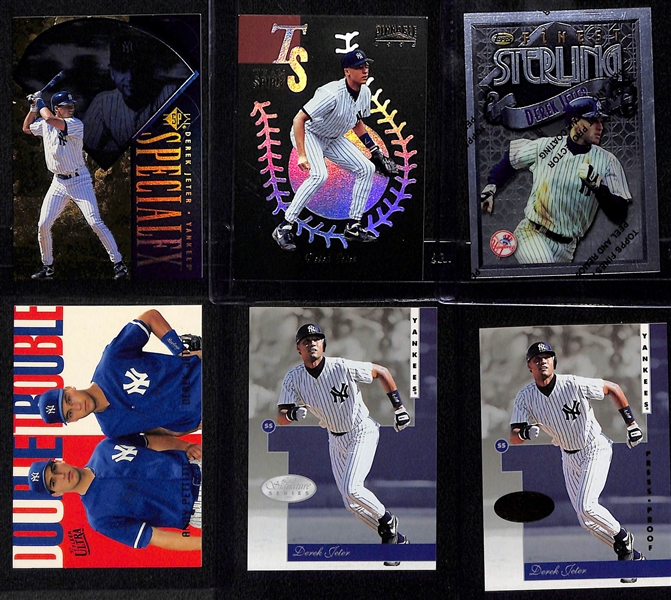 (28) Derek Jeter Cards - Mostly Insert & Early Career Cards w. Many Short Print and Variation Cards