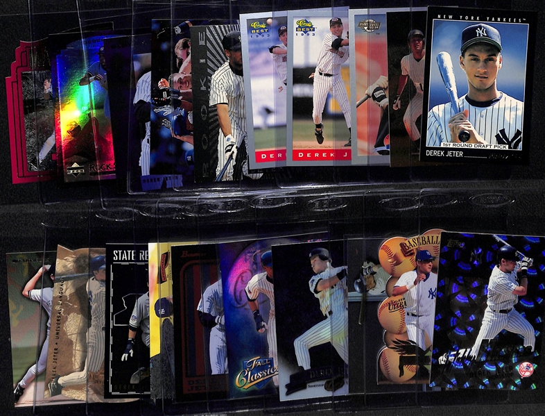 (20) Derek Jeter Cards - Includes (5) Rookie Cards w. Many Short Print and Variation Cards