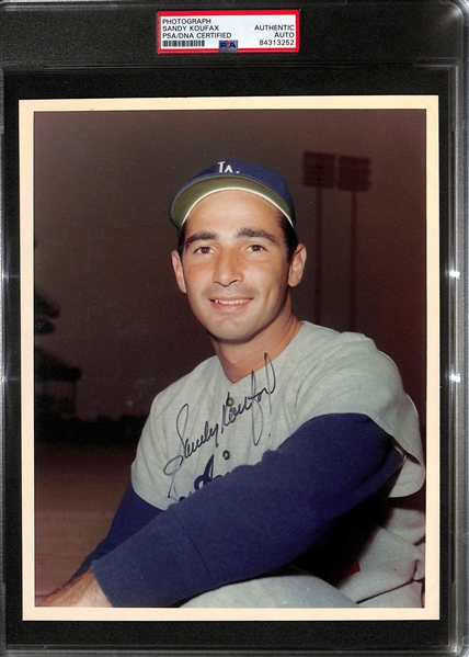 Sandy Koufax Signed 8x10 Photo - PSA/DNA Slabbed