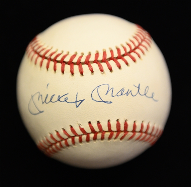Mickey Mantle Single Signed OAL Rawlings Baseball PSA/DNA Grade 8.5 (Auto Grade 9, Baseball Grade 8)