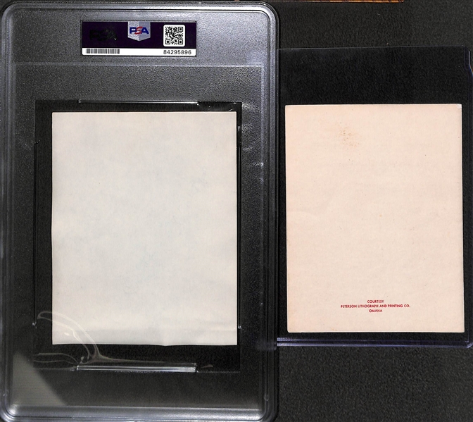 1959 Mickey Mantle Signed Paper Cut (4.5x5.5) PSA/DNA Slabbed w. 9 Autograph Grade (Comes w. 1959 Program From the Night of the Signature)
