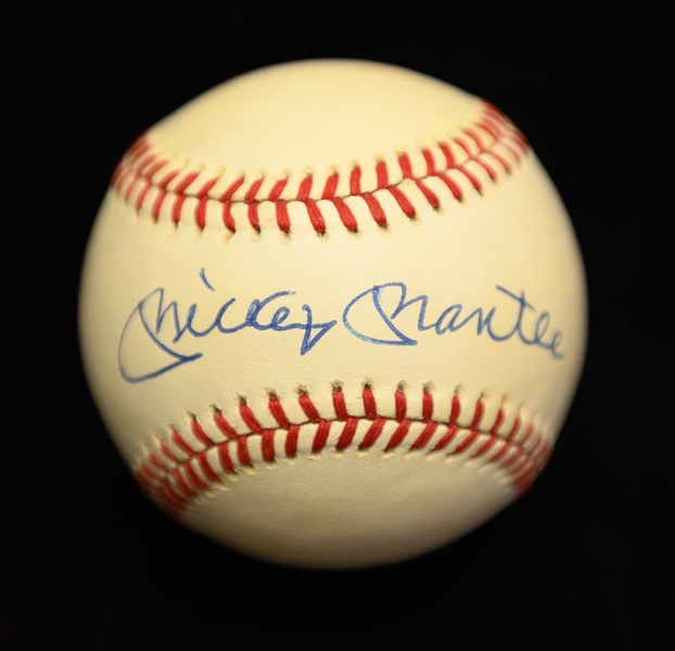Mickey Mantle Single Signed OAL Rawlings Baseball PSA/DNA Grade 7.5 (Auto Grade 8, Baseball Grade 7)