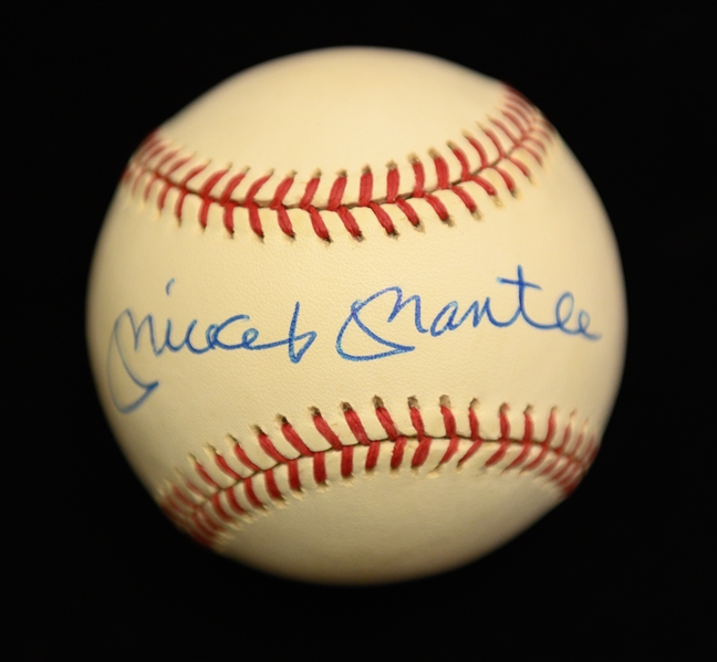Mickey Mantle Single Signed OAL Rawlings Baseball PSA/DNA Grade 8 (Auto Grade 8, Baseball Grade 8)