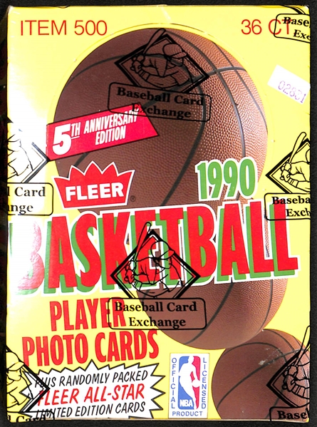 1990 Fleer Basketball Unopened Wax Pack Box - BBCE Sealed