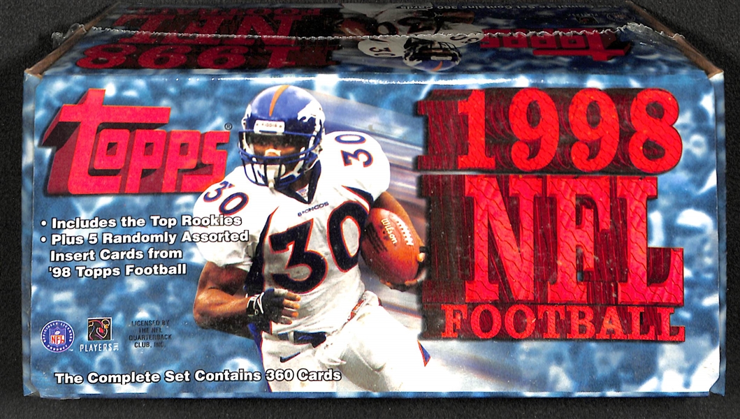 1998 Topps Football Factory Sealed Set w. Peyton Manning, Randy Moss, Charles Woodson Rookies!