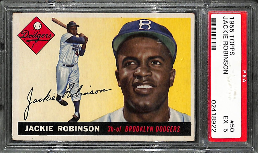 1955 Topps Jackie Robinson #50 Graded PSA 5 