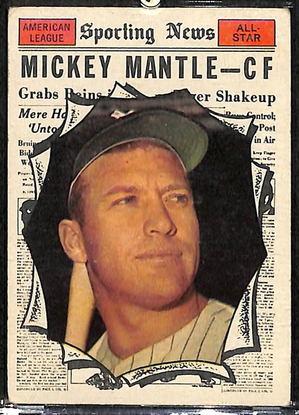 1961 Topps Mickey Mantle #578 Sporting News All-Star - VG Condition
