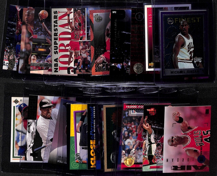 (24) Michael Jordan Cards - (16 Basketball and 8 Baseball) w. Some Inserts/Variations