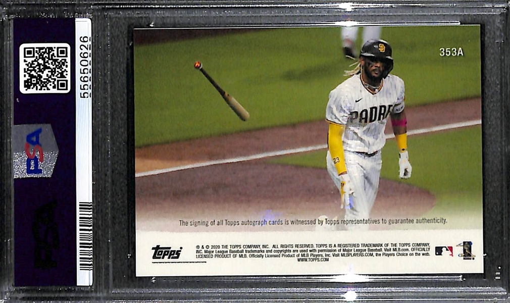 2020 Topps Now Fernando Tatis #353A Autograph #ed 8/99 Graded PSA 8 