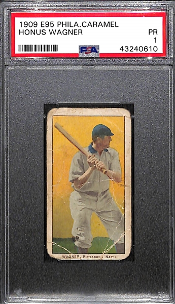 1909 E95 Philadelphia Caramel Honus Wagner (HOF) Graded PSA 1