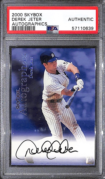 1999 Skybox Premium Autographics Derek Jeter Signed Card Graded PSA Authentic