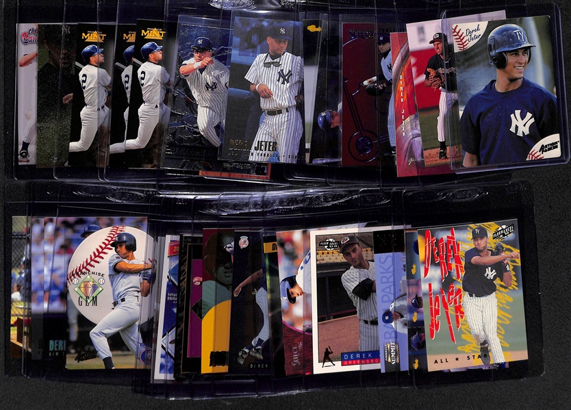 (30) Derek Jeter Cards - Mostly Insert & Early Career Cards w. Many Short Print and Variation Cards