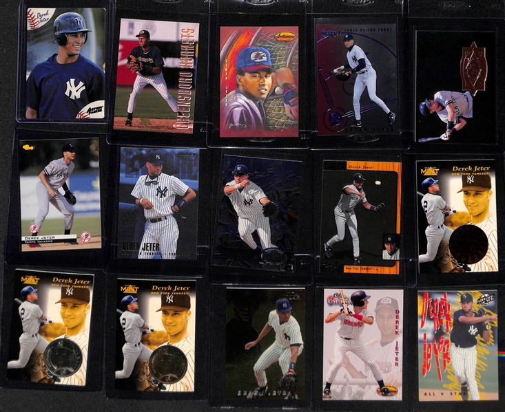 (30) Derek Jeter Cards - Mostly Insert & Early Career Cards w. Many Short Print and Variation Cards